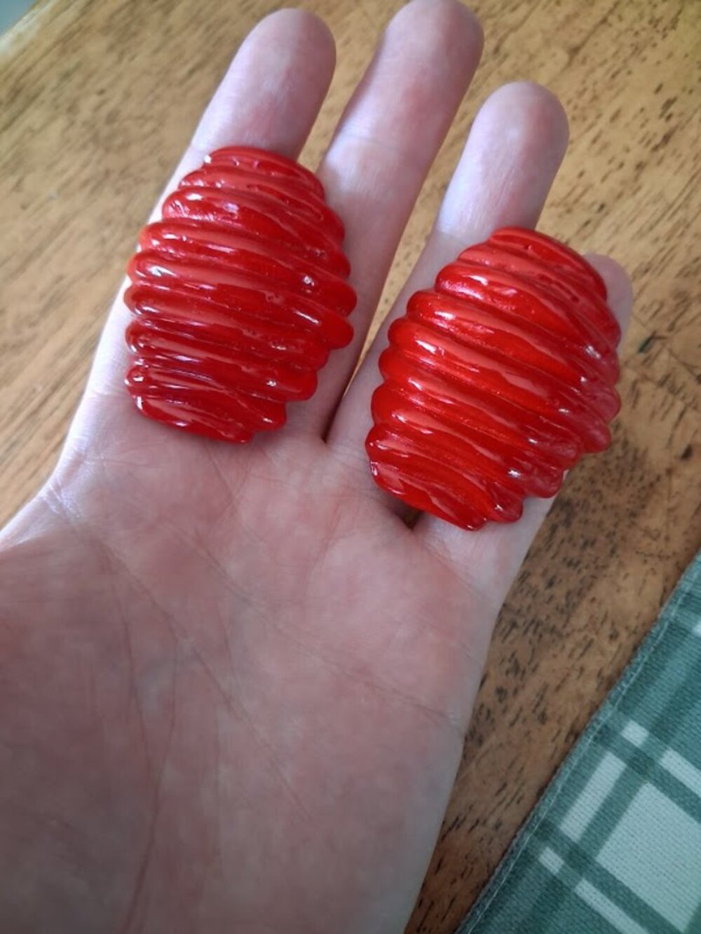 Retro style clip on earrings